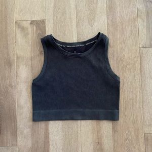 Aerie Align Ribbed Crop Size XL charcoal never worn